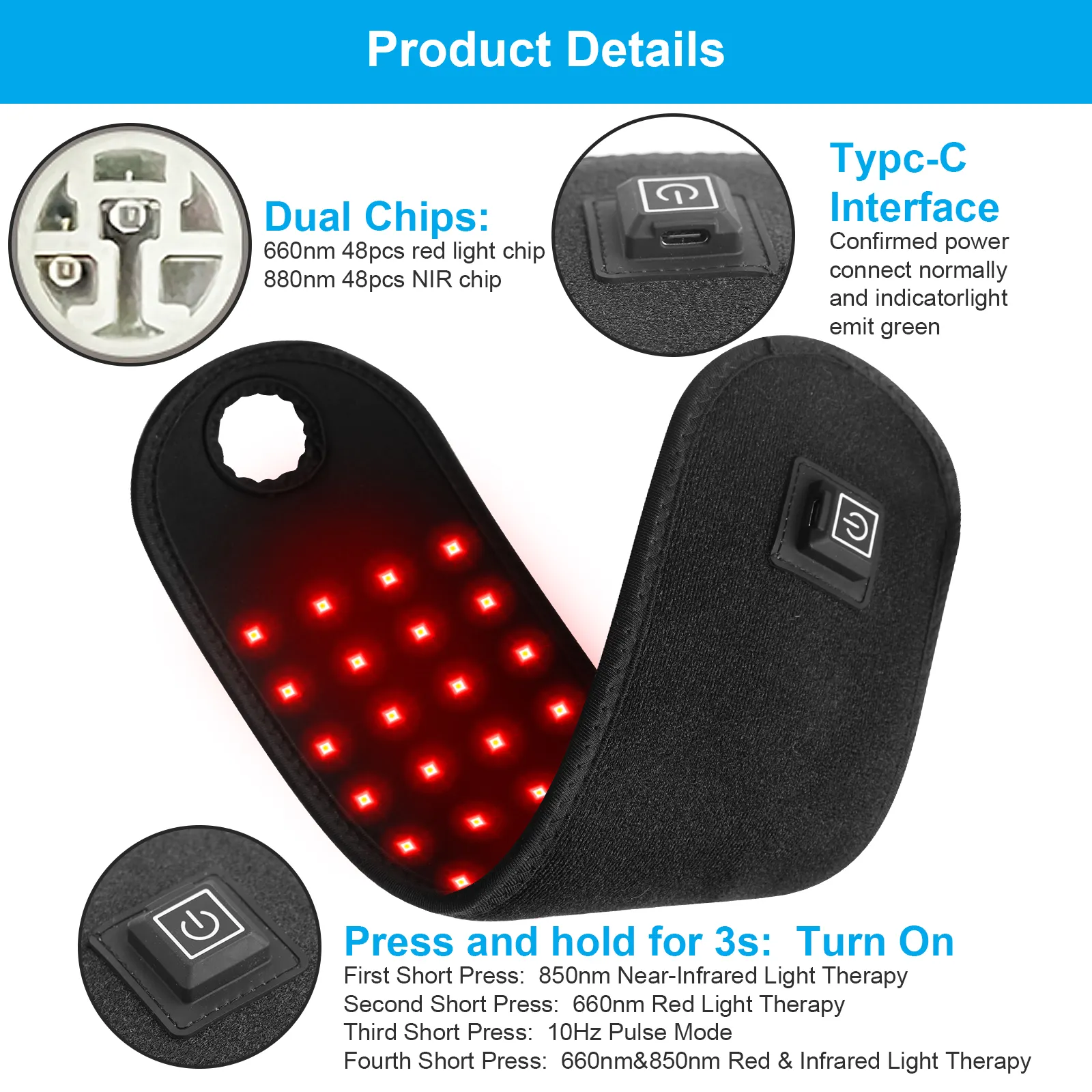 Red Light Therapy Arm Belt