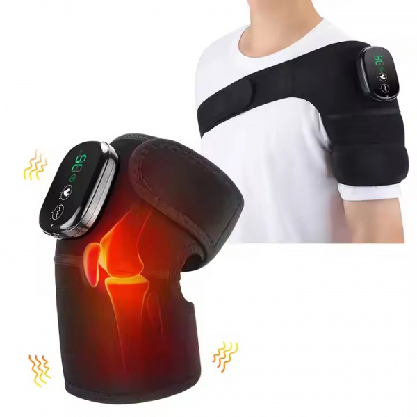 Heated and vibrating knee pads
