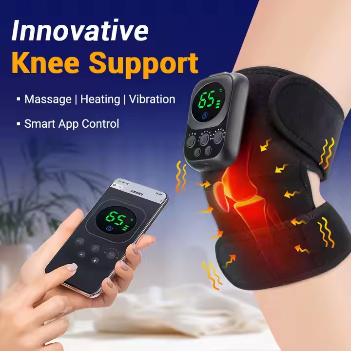 Magnetic Attraction Controlled Heating Massage Knee Pads