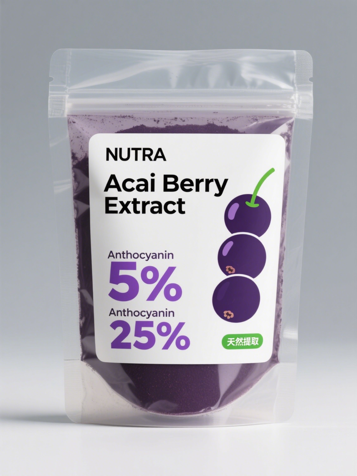 Acai Berry Extract Anthocyanin 5% 25%