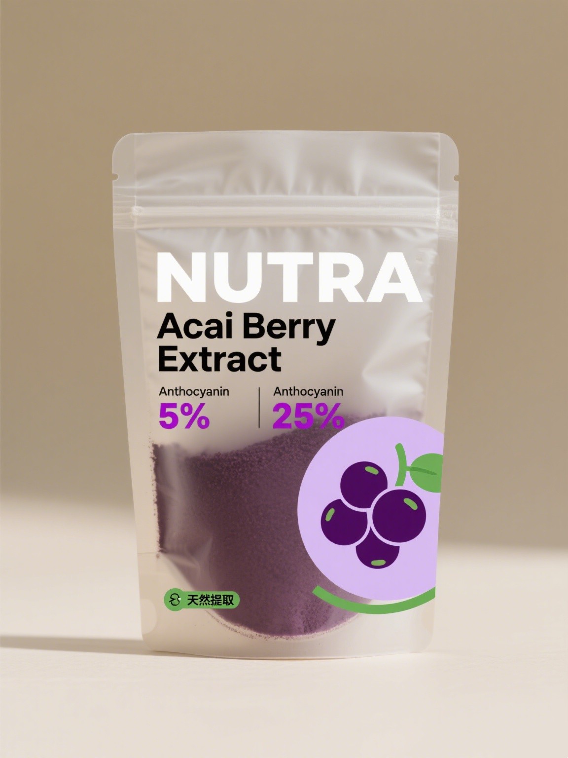 Acai Berry Extract Anthocyanin 5% 25%