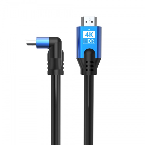 Right angle HDMI cable support 4K 3D ARC and Ethernet transfer speed up to 18G bps 90 degree HDMI Cable
