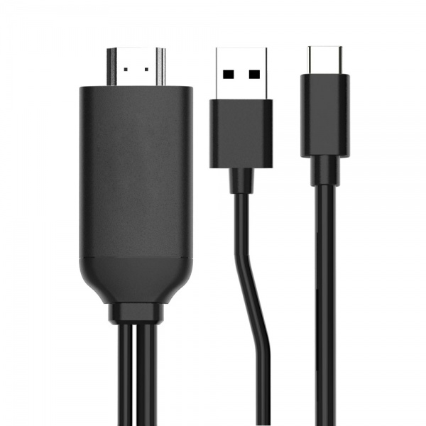 6FT 1.8M Type C To HDMI Female HDTV Video Converter Adapter Cables Cord 4K For Android Phone To TV