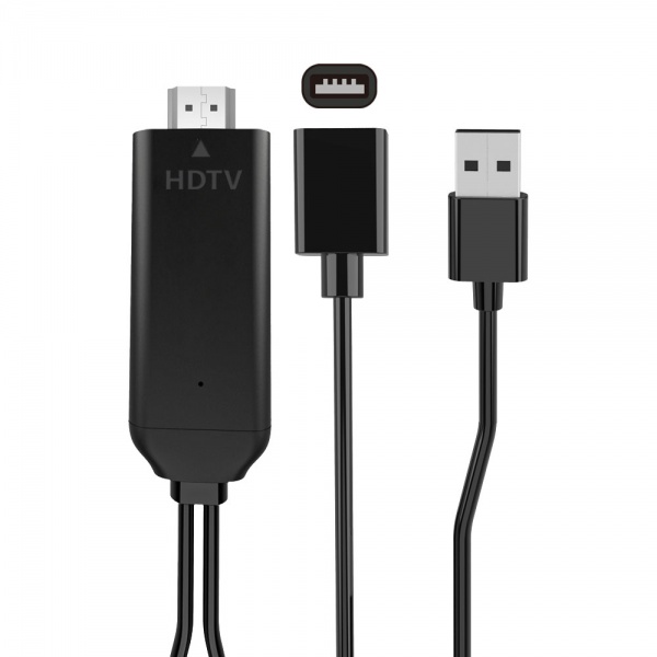 1 M USB Female TO HDMI Video Cable With USB power supply Adapter For Type C Android iOS to TV For Samsung iphone All Model