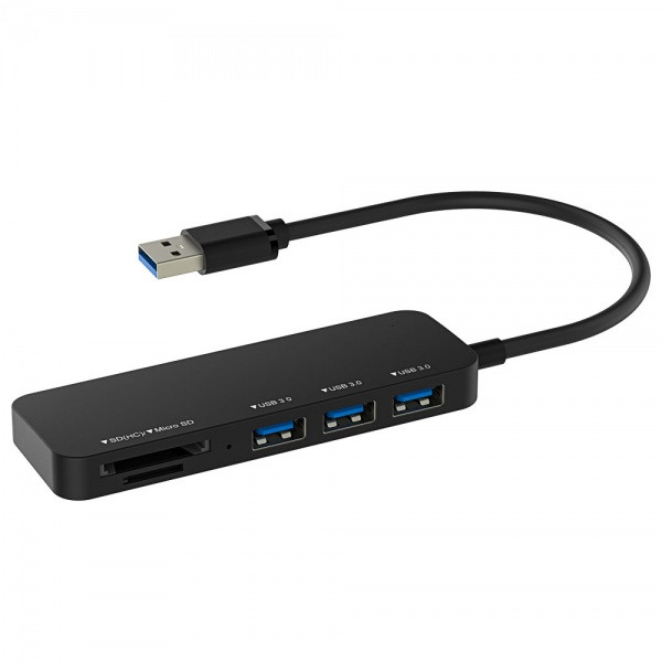Multifunctional Card Readers USB 3.0 To USB 3.0*3+2.0 SD/TF Adapter(HUB)  Supports 480Mbps/s SD/TF Card