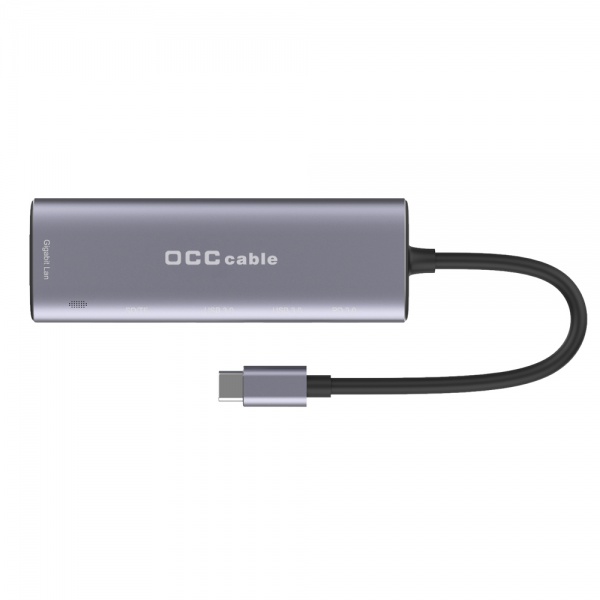 OEM & ODM Services For USB C To HDMI + PD3.0+USB3.0 Adapter USB C Hub With Gray Color & Indicator Light