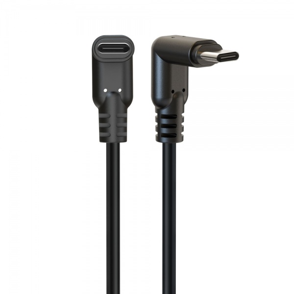 90 Degree USB C to USB C Cable 1M/3FT,60W PD Type C Fast Charging Data Cable,Dual Right Angle PVC Cable,for USB C Devices Android Charging and Data Transmission