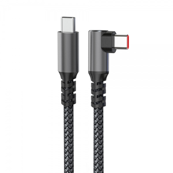 240W USB C to USB C Right Angle Cable, 90 Degree Type C Braided Charging Cord for iPhone 16 Series