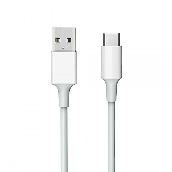 Factory Wholesale USB A 2.0 to USB C Cable USB Charging Cable USB data cable with ABS Shell and TPE jackrt white color