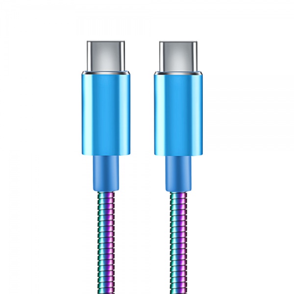 Manganese Stell  Braided Fast Charging USB  C To USB C Cable For Iphone 15 Pro Max Cable