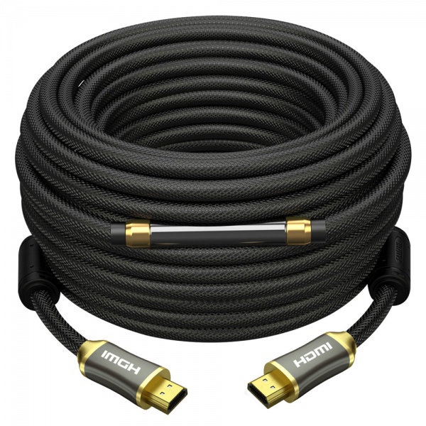 High Speed  4K HDMI Long Cable , Braided Nylon & Gold Connectors for Laptop, Monitor, PS5, PS4, Xbox One, Fire TV, & More