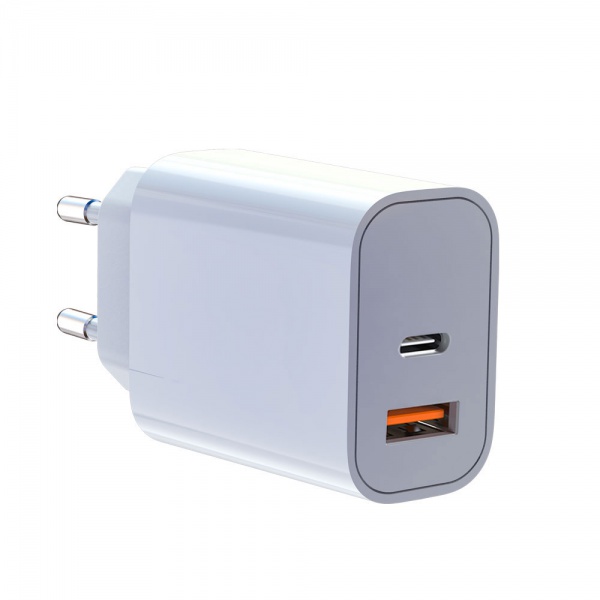 Factory Price OEM 20W USB-C+ USB-A Fast Charging USB-C Wall Charger | PD 20W Power Adapter For iPhone Xiaomi Huawei