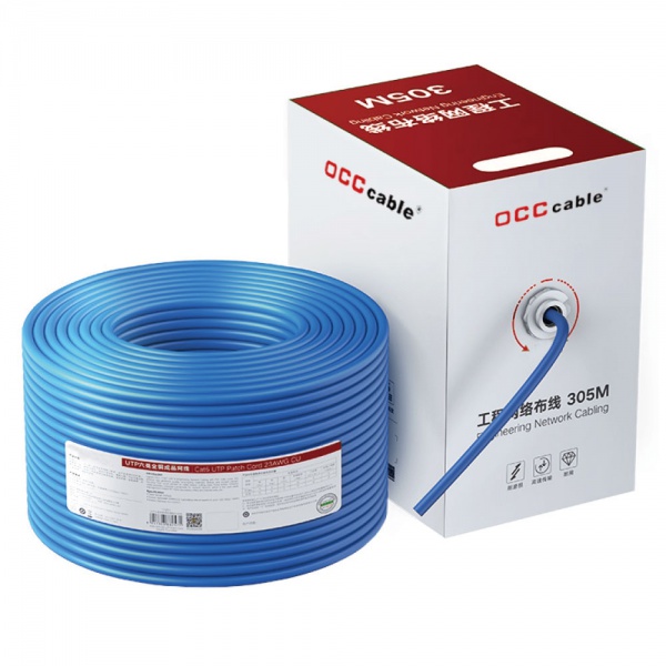 Cat6 Network Indoor Cable 305m 1000Ft 0.56mm CCA Bare Copper 8 Core 4 Pair UTP Network Ethernet Cable Cat6