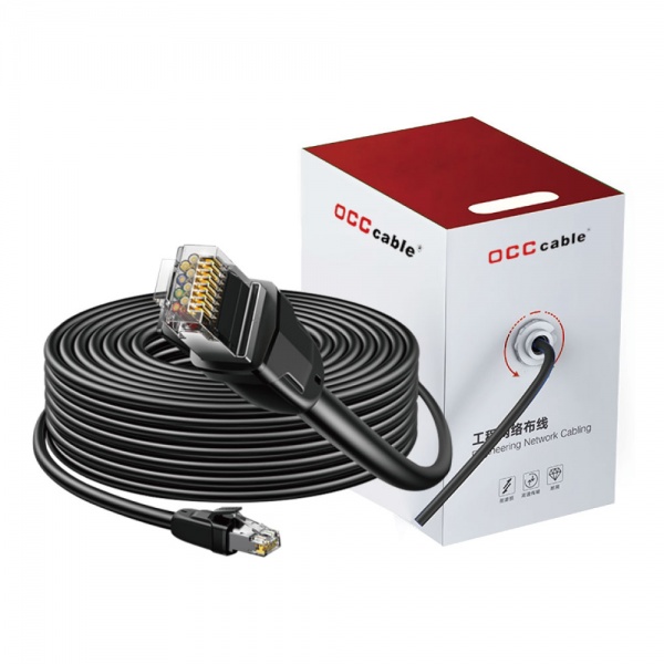 Wholesaler 40Gbps 2000MHz Cat6 Cat6a Cat7 Cat 8 RJ45 1m Network Lan Patch Cord Connector FTP 26 AWG Cat8 Ethernet Cable 1m