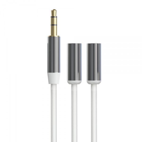 3.5mm Headphone Stereo Audio Y Splitter Aux Cable 1 Male to 2 Female