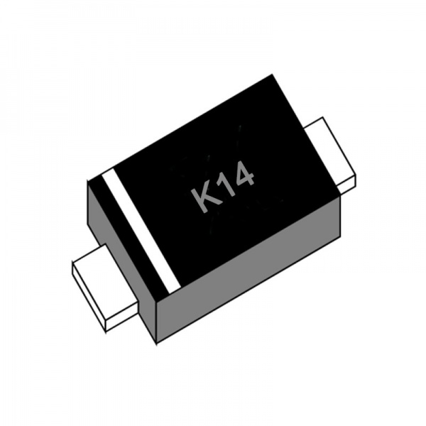 DS12W THRU DS120W  SOD-12FL  Surface Mount Schottky Barrier Rectifier Diode B5819W K14
