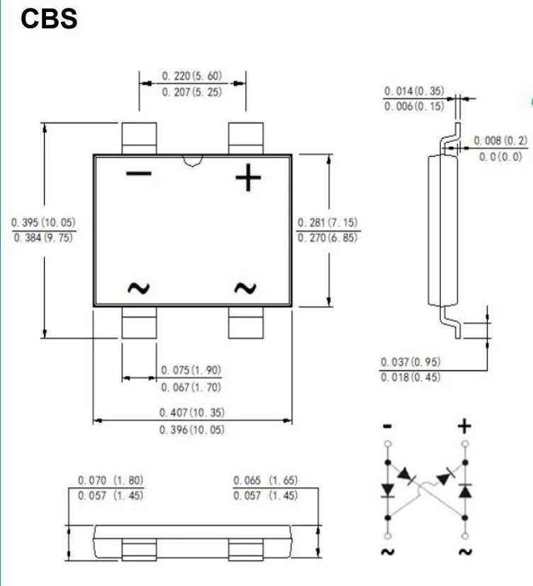 CBS Package Hy 8A SMD Bridge Rectifier Is Suitable for LED Drive Power