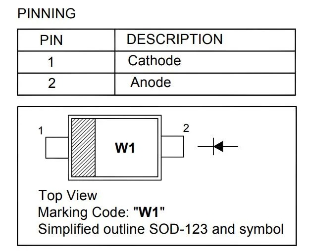 1N4148W SOD-123 package Silicon Epitaxial Planar Switching Diode Semiconductor Diode