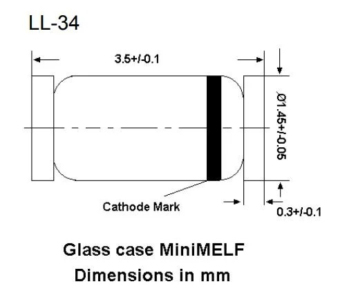 LL4148 LL-34 1N4148 Silicon Epitaxial Planar Switching Diode Semiconductor Diode