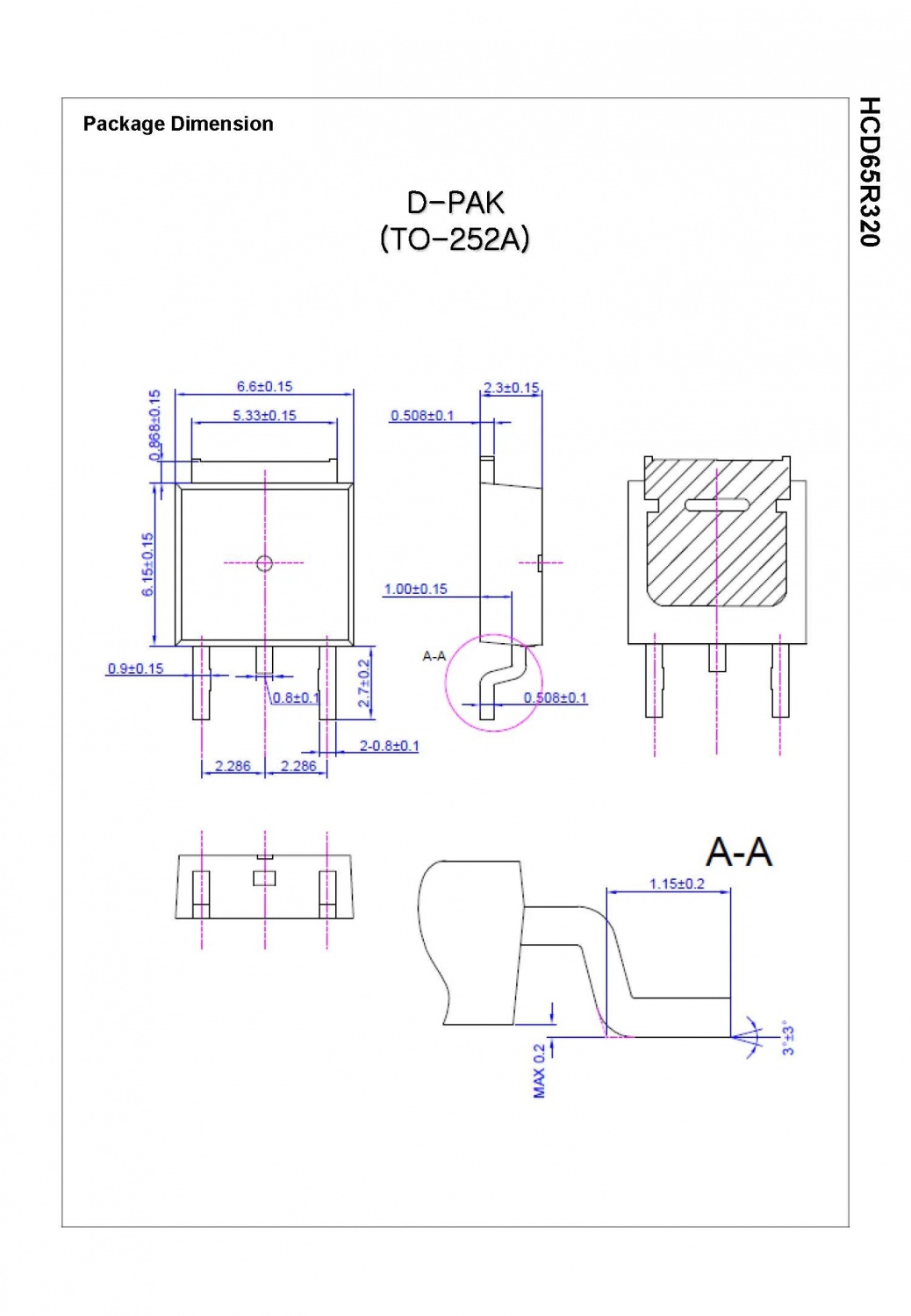 HCD65R320 TO-252 650V N-Channel Super Junction MOSFET