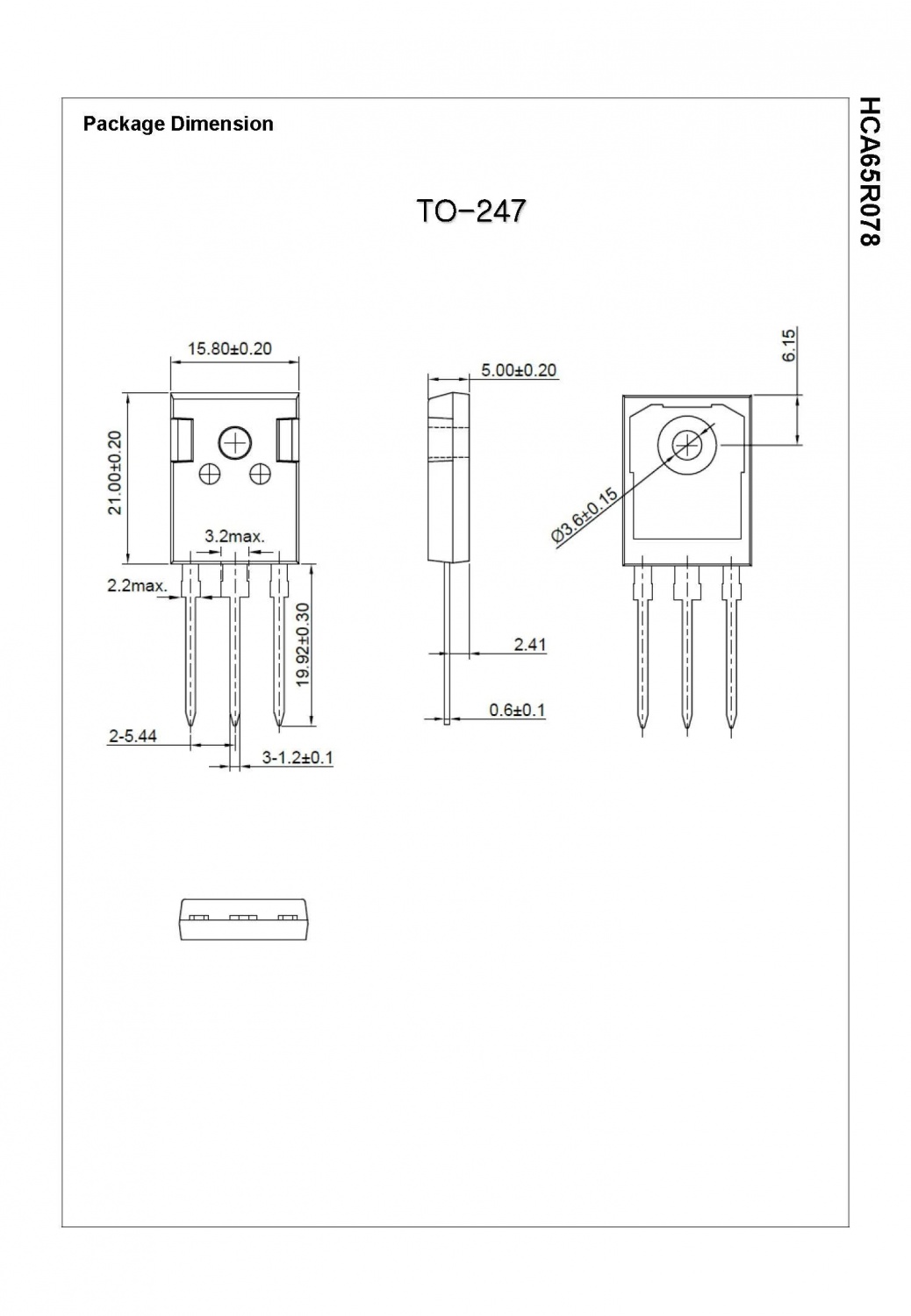 HCA65R078 TO-247 650V N-Channel Super Junction MOSFET
