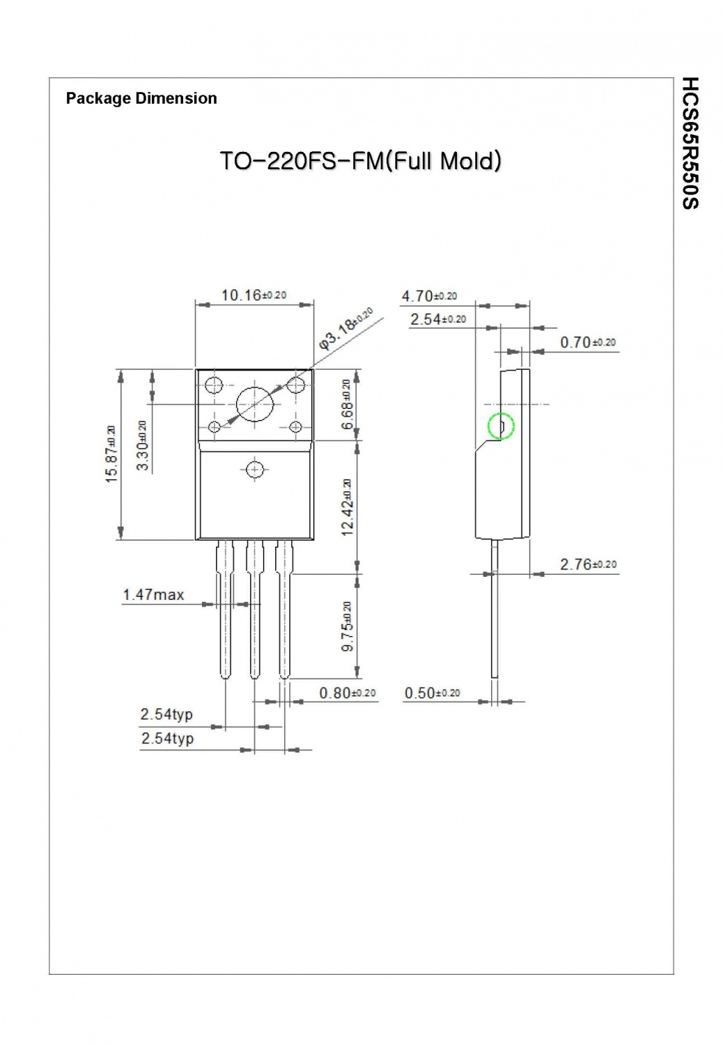 HCS65R550S 650V N-Channel Super Junction MOSFET