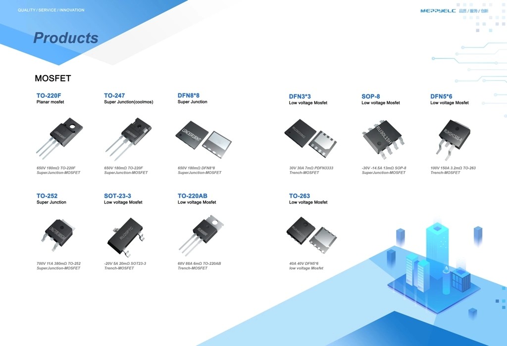 HCS60R150S TO-220FT Package Built-in ESD Diode Semihow Super Junction Mosfet coolMOS
