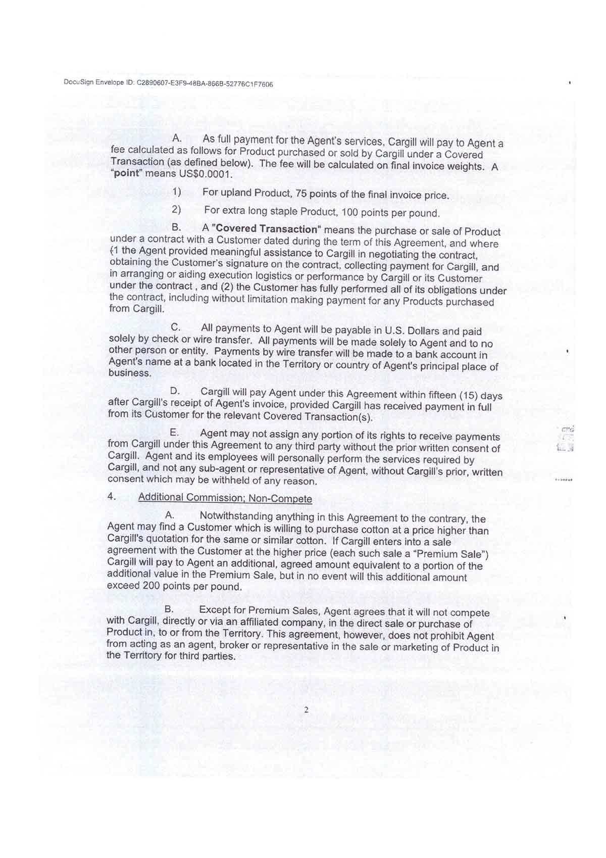Agency agreement - Cargill Cotton_01 拷贝