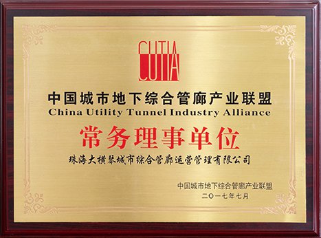 任“中国城市地下综合管廊产业联盟”常务理事单位