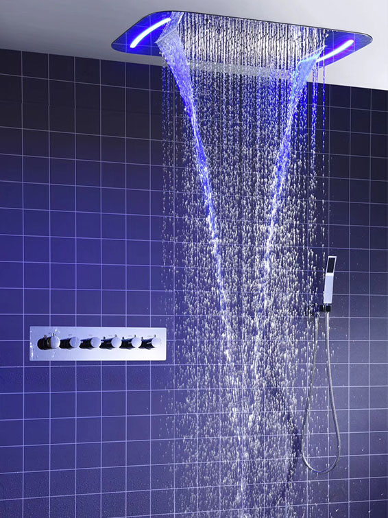 SS LED SHOWER HEAD LED