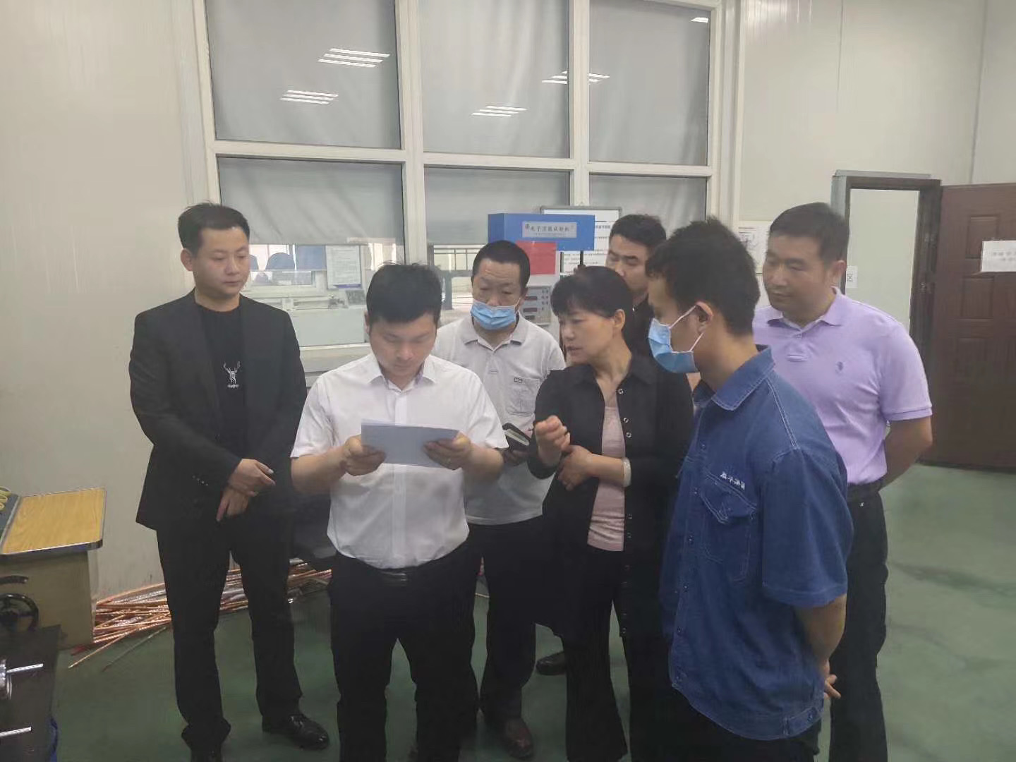 中建七局代表实地考察参观河南益达注册有限公司