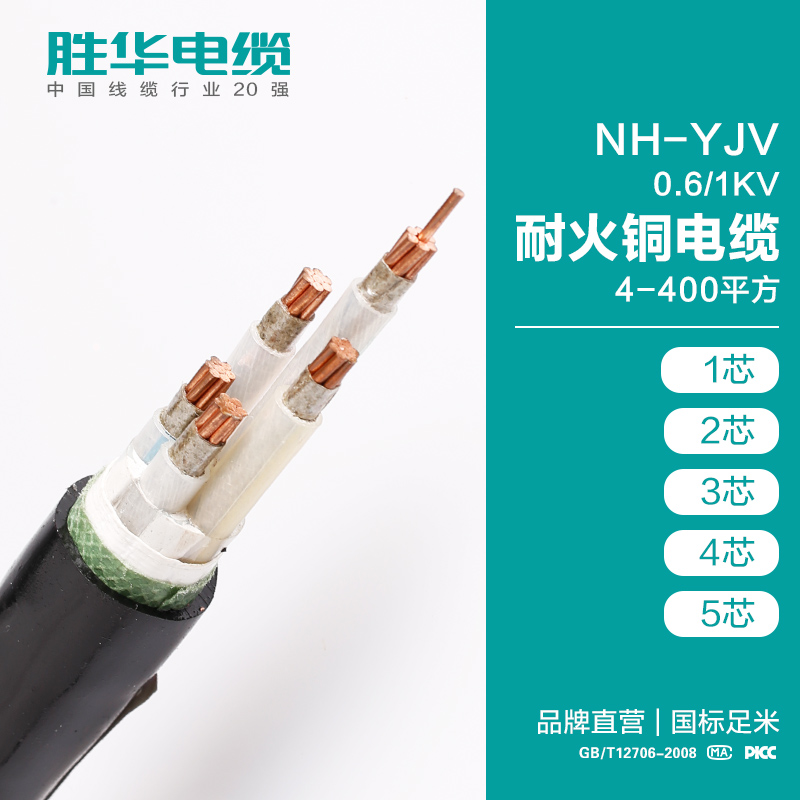 益达注册NH-YJV-0.6/1KV耐火交联聚氯乙烯绝缘铜芯电力电缆