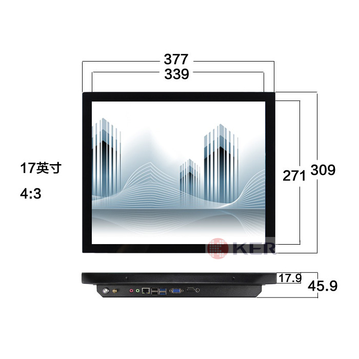17 Inch Industrial Panel Pc All In One Computer Touch Screen Pc X86 Fanless Pc Linux