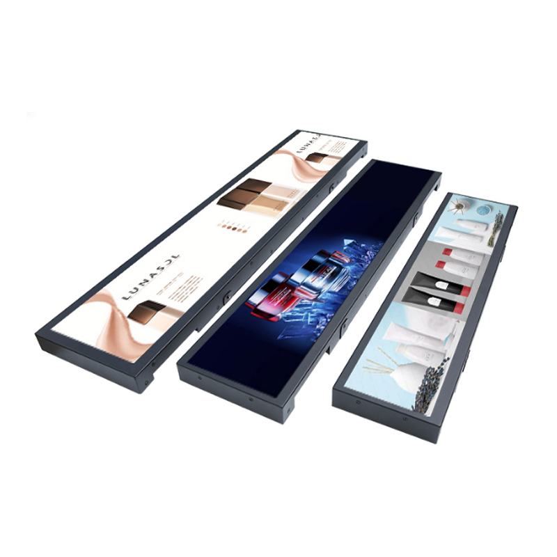 22.8 Inch Ultra Thin Multiple LCD Screen POP Strip Shelf Edge Display for Store