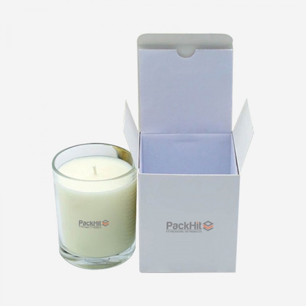 Custom Glass Candle Packaging Box with Paper Card Insert to Protect