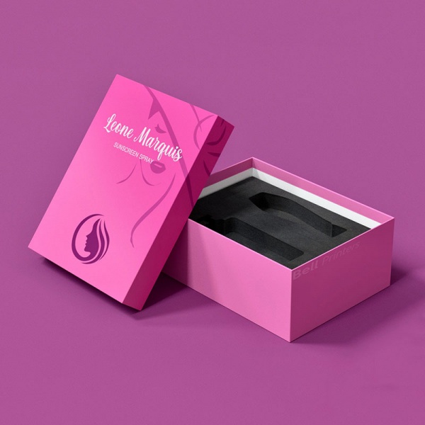 Cardboard Gift Boxes with Lids and EVA Foam Insert for Skincare Products Packaging
