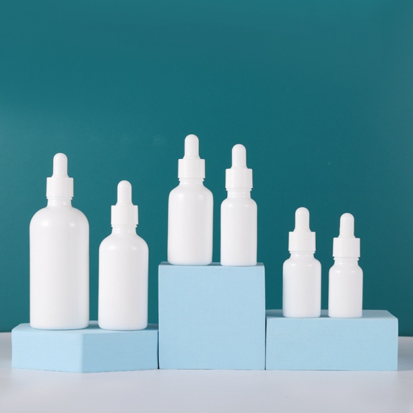 Round White Glass Dropper Bottles 10ML 15ML 20ML 30ML 50ML 100ML