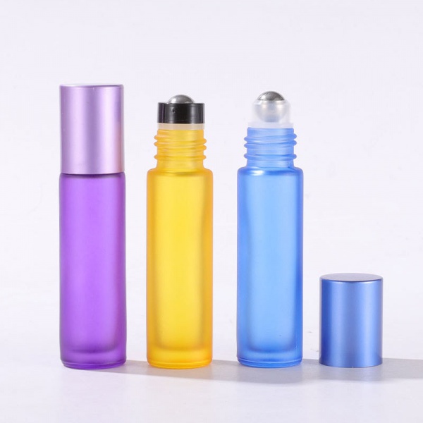 Wholesale Empty Colored Glass Roll On Roller Ball Rollerball Bottles for Perfume Oil Aromatherapy Deodorant Eye Body Lip Gloss Small Mini 10ml