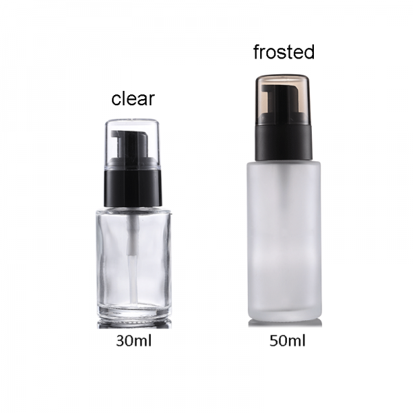 Empty Glass Pump Bottles Wholesale for Skincare Lotion Cream