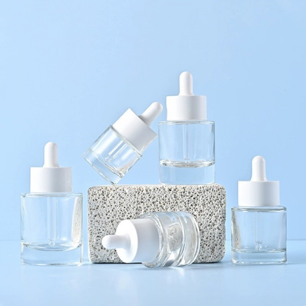 Clear Glass Dropper Bottles with Large Flat Lid 15ML 20ML 30ML 40ML 50ML