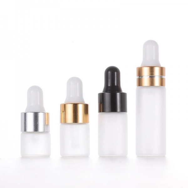 Small Mini Vials Frosted Glass Dropper Bottles for Samples 1ML 2ML 3ML 5ML