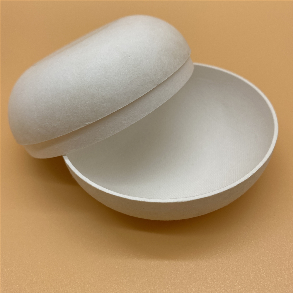 湿压工艺甘蔗材质白色纸托
