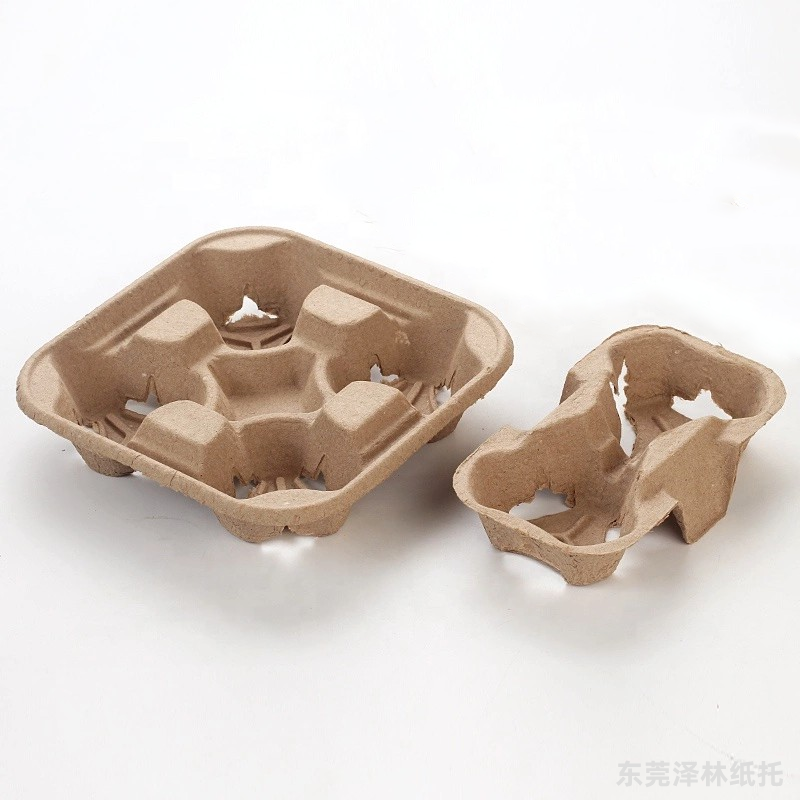 批发 二杯四杯咖啡纸托 一次性咖啡托  大量现货供应