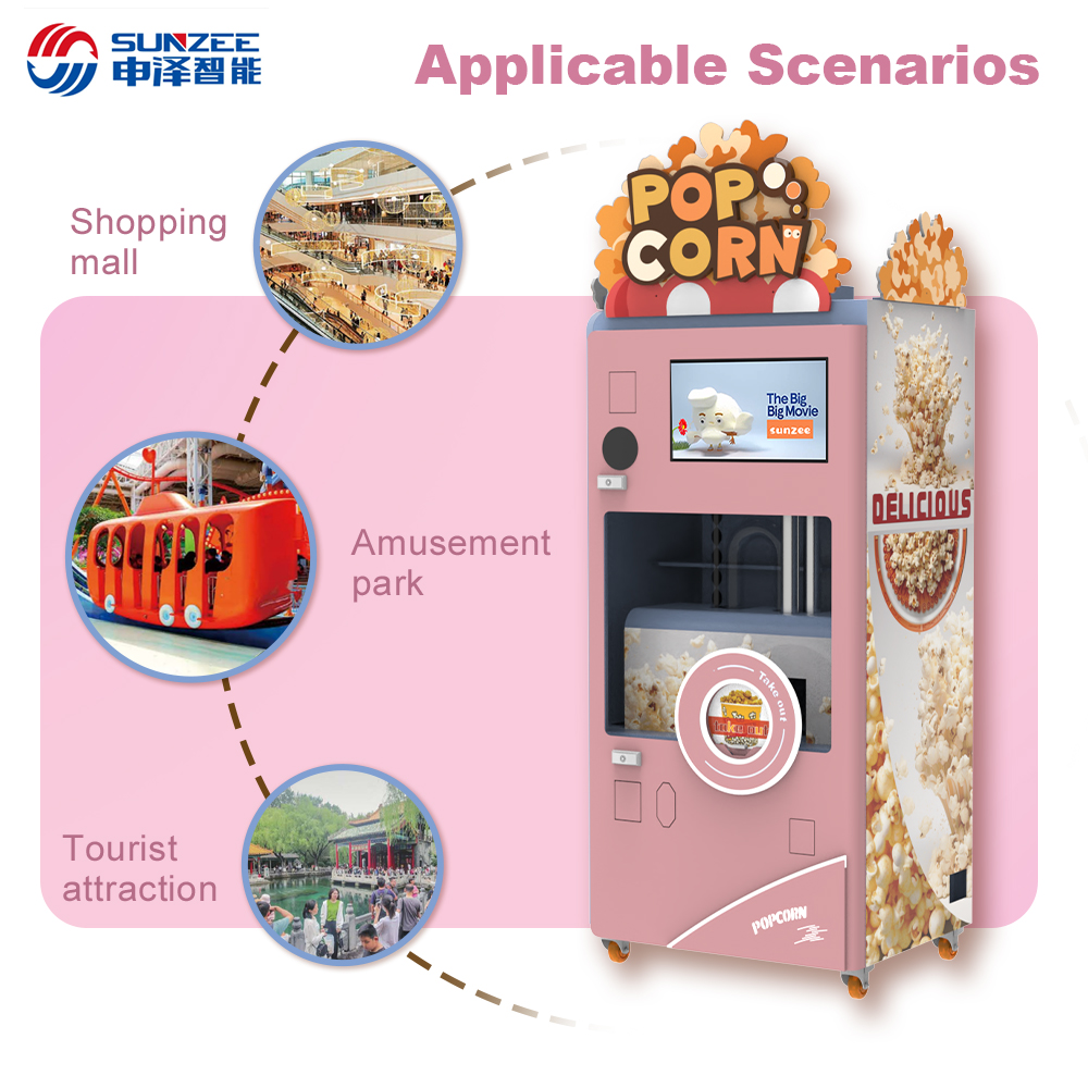 Fully Automatic Popcorn Vending Machine Manufacture Automatic Pop Corn Popcorn Vending Machine Mall