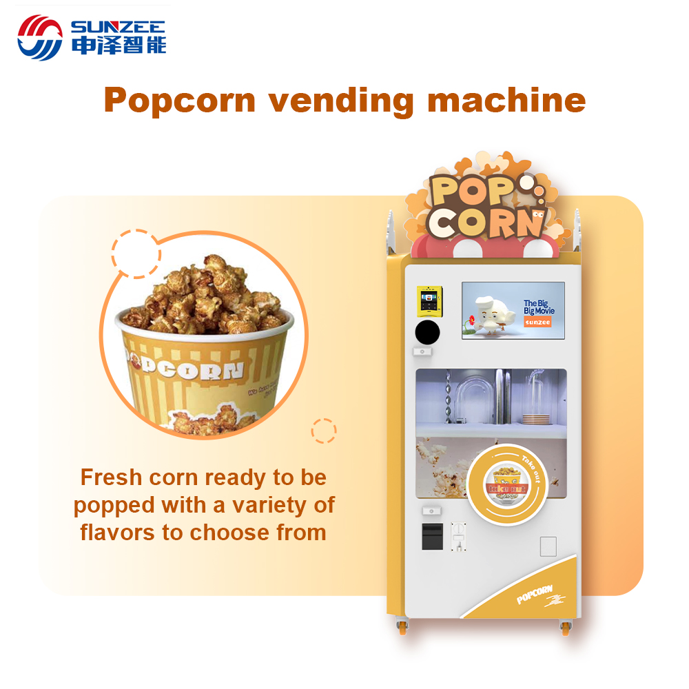 New Automatic Popcorn Maker Machine Food Vending Machine