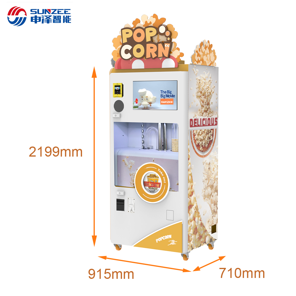 New Automatic Popcorn Maker Machine Food Vending Machine