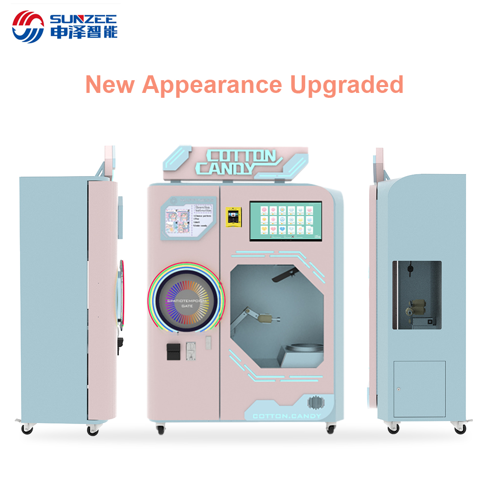 Manufacture Commercial Marshmallow Maker Full Automatic Flowers Touch Screen Vending Industrial Cotton Candy Floss Machine MG330A