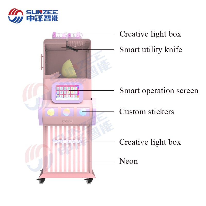 SUNZEE MG231 Mini Cotton Candy Machine Popular Vending Machine Cotton Candy for Home and Party