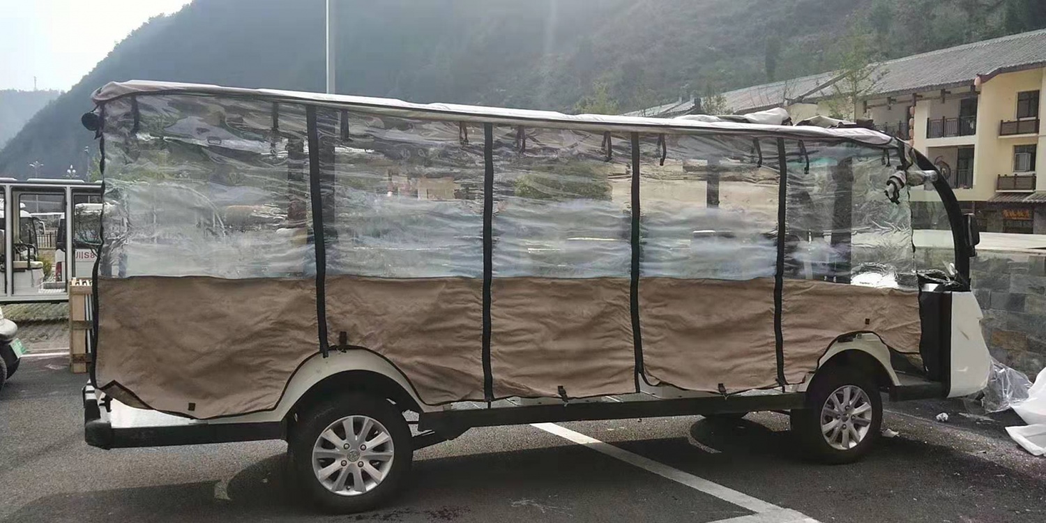 14座观光车雨帘