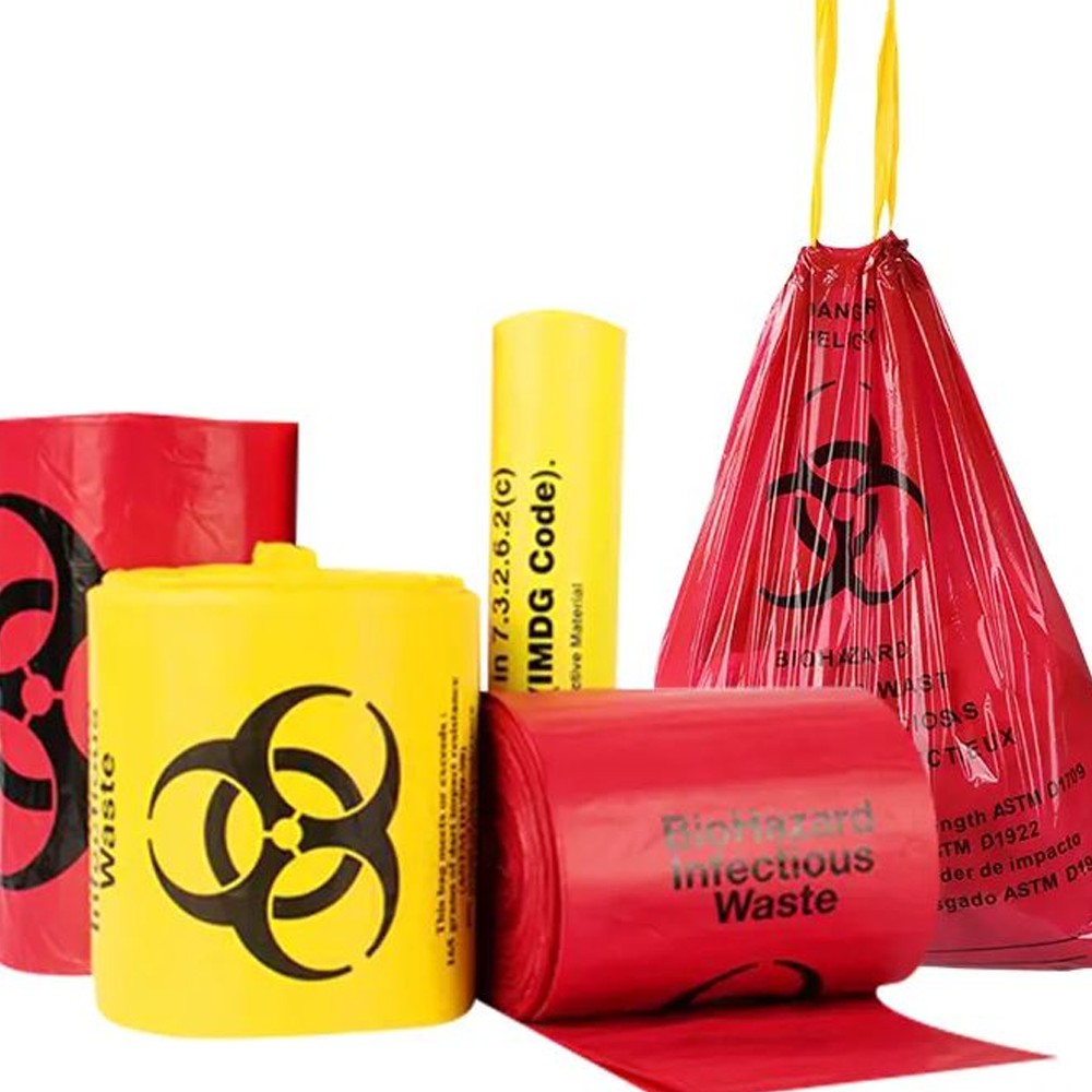 Biohazard waste bags